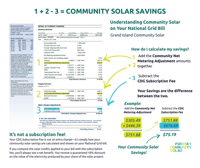 National Grid Bill for Grand Island - Savings Explained (2)